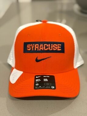 Nike Orange and White Syracuse Mesh Cap